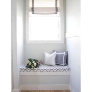 Ribbon Trim Roman Shade